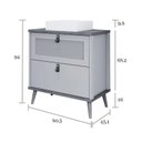 Ver imagem 6 de Armário Banheiro 80cm Mdf Cappuccino 1 Porta Gaveta C/ Cuba