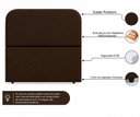Ver imagem 3 de Cabeceira Dunna Organica Casal Queen - Suede:Suede Marrom