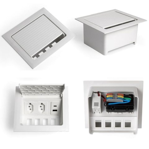 Caixa Mesa Pop3 Monobloco Branco 2nbr20a /usb A+c Qtmov