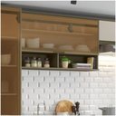Ver imagem 1 de Armário De Cozinha 01 Porta De Vidro Basculante 120cm évelin Henn Duna Cristal