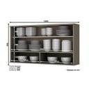 Ver imagem 5 de Armário De Cozinha 01 Porta De Vidro Basculante 120cm évelin Henn Duna Cristal