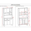 Ver imagem 4 de Kit Cozinha 6 Portas e 1 Gaveta Freijó Supremo Cp Ripado Freijó Golden Kits Paraná