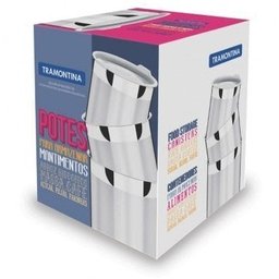 Jogo De Potes Inox Com Tampa 3pc Tramontina - 3