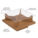 Ver imagem 5 de Mesa de Centro Tampo em Vidro Base em Tamburato 50mm Clear Artely Cinamomo