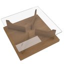 Ver imagem 3 de Mesa de Centro Tampo em Vidro Base em Tamburato 50mm Clear Artely Cinamomo
