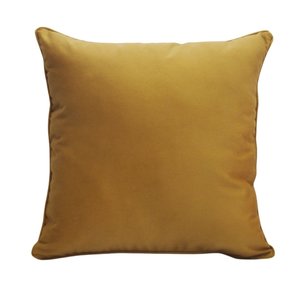 CAPA DE ALMOFADA QUADRADA EM SUEDE MOSTARDA Almofadas Estilo