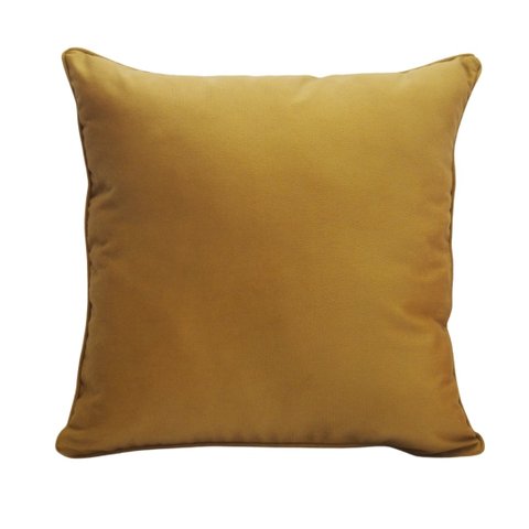 CAPA DE ALMOFADA QUADRADA EM SUEDE MOSTARDA Almofadas Estilo
