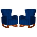 Ver imagem 1 de Kit 02 Poltronas Balanço Melinda Suede