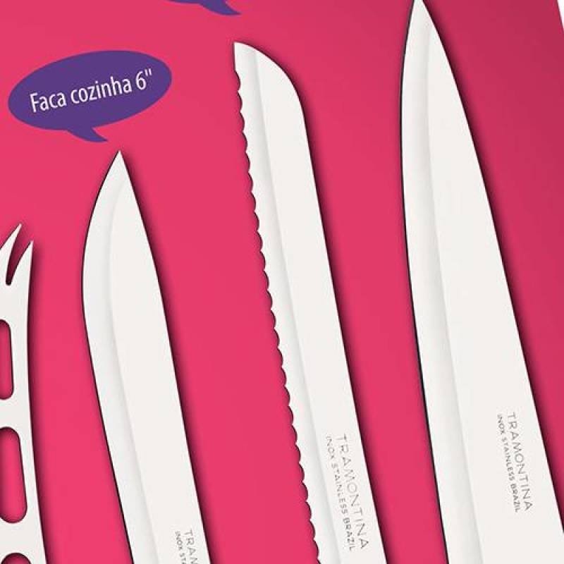 Conjunto De Facas Inox 10 Pcs Athus - Colorido - 2