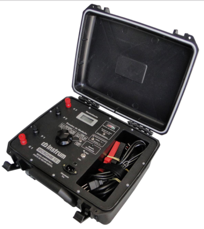 Micro-Ohmimetro e Ponte Kelvin Digital - 10A - 1