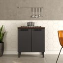 Ver imagem 1 de Balcão para Cooktop Bertolini Estilo em Aço 2 Portas Grafite