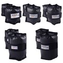 Ver imagem 1 de Kit com 5 Pares Caneleiras de Peso de 1kg À 5kg Ahead Sports Preta