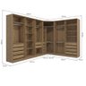 Quarto Modulado Kappesberg Adapt Nogueira/azul Profundo 12 Portas 342cm X 263cm - 5