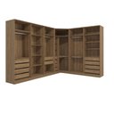 Ver mais imagens de Guarda Roupa Casal Quarto Modulado Adapt em L 12 Portas 14 Gavetas 342cm x 263cm Nogueira Azul Profundo- Kappesberg