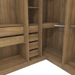 Quarto Modulado Kappesberg Adapt Nogueira/azul Profundo 12 Portas 342cm X 263cm - 9