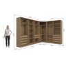 Quarto Modulado Kappesberg Adapt Nogueira/azul Profundo 12 Portas 342cm X 263cm - 2