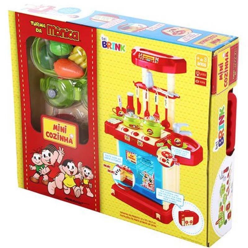 Kit Cozinha Infantil Com Fogão + Airfryer + Jogo De Jantar C/ Copos,  Pratinhos, Panelinhas De Brinquedo Fogãozinho Cooktop Comidinha