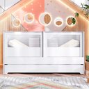 Ver imagem 1 de Berço Duplo para Gêmeos Coleção Sol e Mar Divicar Branco