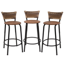 Ver imagem 1 de Kit 3 Bancos para Bancada Cozinha Gourmet Junco Cappuccino Balcão Ilha Banqueta 60cm Itagold