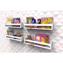 Ver imagem 3 de Prateleira Branca de MDF Montessori para Livros Infantil 50 cm - 3 peças - livro
