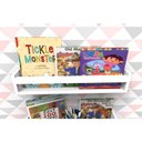 Ver imagem 4 de Prateleira Branca de MDF Montessori para Livros Infantil 50 cm - 3 peças - livro