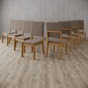Ver imagem 1 de Kit 8 Cadeiras Estofadas para Mesa de Jantar Milla Henn