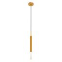 Ver imagem 1 de Luminária de Teto Pendente Tubo Difusor Sala Lavabo Dourado