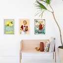 Ver imagem 2 de Kit 3 Quadros Vintage Copa e Cozinha - Pin Up 33x24cm - com Vidro:madeira Branca