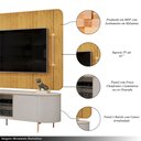 Ver imagem 3 de Painel e Bancada Tv 65" 2 Portas Deep Luminárias Douradas Pés Metálicos Bali/cedro G18 - Gran Belo