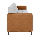 Ver imagem 6 de Sofá Living Decorativo Houston 2 Lugares 160cm Pés em Metal Linho/pu Cinza/caramelo G33 - Gran Belo