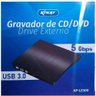 Gravador e Leitor Gravador Dvd Externo Usb 3.0 Portátil Kp-le300 Knup - 4