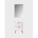 Ver imagem 1 de Gabinete para Banheiro com Espelheira 60cm Mdf Branco Milano - On Móveis