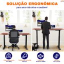 Ver imagem 5 de Mesa Ergonômica Regulagem de Altura Elétrica 2 Motores Tampo Rosa 120x80cm - Wp Connect Mesa Elétric