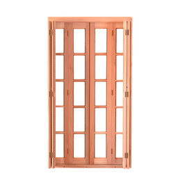Porta de Madeira Veneziana 216cmx160cmx14cm PE541 Esel - 8