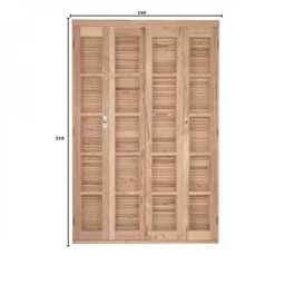 Porta de Madeira Veneziana 216cmx160cmx14cm PE541 Esel - 3