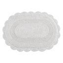 Ver imagem 2 de Tapete Croche Oval 60x90 Branco Kacyumara
