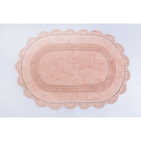 Tapete Croche Oval 60 x 90 Coral Kacyumara