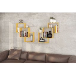 Nicho Composto Moderno Amarelo Movelbento - 3