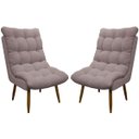 Ver imagem 1 de Kit 2 Poltronas para Sala Decorativa Consultório Clínica Recepção Salão Manicure Sufler Decorativa L