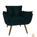 Ver imagem 2 de Conjunto Namoradeira Com 2 Poltronas Sala de Estar Opala Suede Azul Marinho - LM DECOR