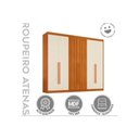 Ver imagem 4 de Guarda Roupa Casal 6 Portas 2 Ripadas e 6 Gavetas Atenas Cinamomo-off White Conquista