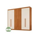 Ver imagem 6 de Guarda Roupa Casal 6 Portas 2 Ripadas e 6 Gavetas Atenas Cinamomo-off White Conquista