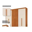 Ver imagem 7 de Guarda Roupa Casal 6 Portas 2 Ripadas e 6 Gavetas Atenas Cinamomo-off White Conquista