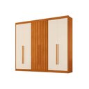 Ver imagem 1 de Guarda Roupa Casal 6 Portas 2 Ripadas e 6 Gavetas Atenas Cinamomo-off White Conquista