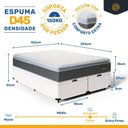 Ver imagem 4 de Cama Box Baú com Colchão de Espuma D45 Pillow Top Fort Comfort King 193cm