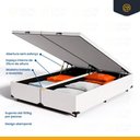 Ver imagem 6 de Cama Box Baú com Colchão de Espuma D45 Pillow Top Fort Comfort King 193cm