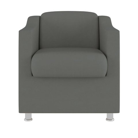 Kit 10 Cadeira Poltronas Decorativas Recepção Clinica Suede Cor:cinza