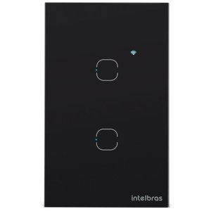 Interruptor Smart Wi-Fi Touch 2 Teclas EWS 1002 Preto Intelbras