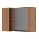 Ver imagem 1 de Armário Aéreo Canto 95 Cm 2 Portas 1 Prateleira Vanilla Com Cinza