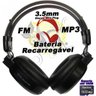 Fone de Ouvido + MP3 Headphone Lcd Entrada Micro Sd USB P2 e Rádio FM - 1